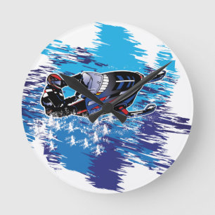 Relógio Redondo Snowmobiler gráfico