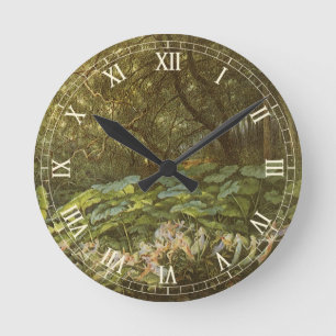 Relógio Redondo Sob as Folhas da Doca por Richard Doyle, Arte das 