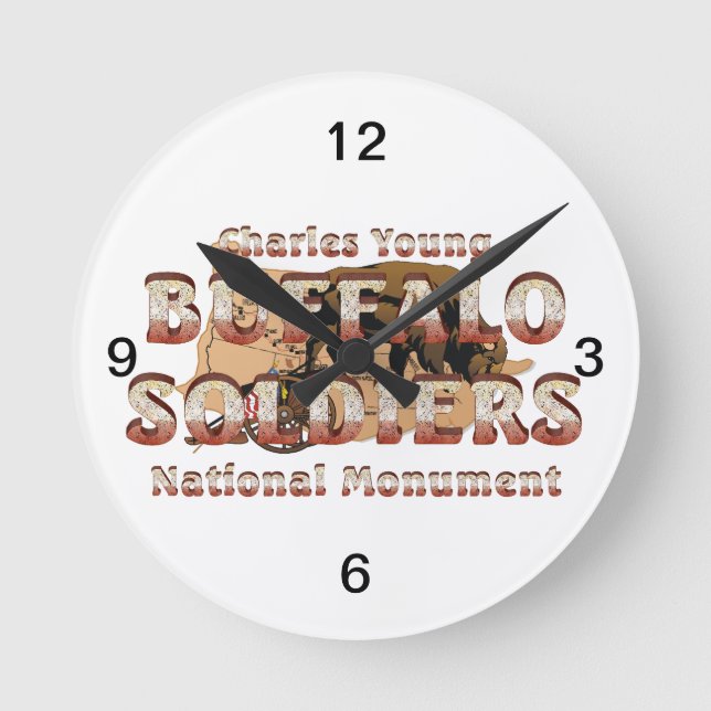 Relógio Redondo Soldados do búfalo de ABH (Frente)