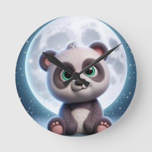Relógio Redondo Sonhos Moonlit Panda
