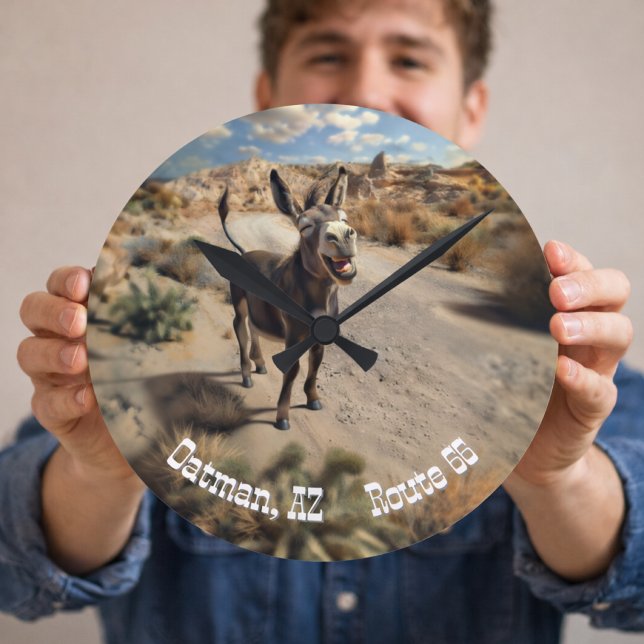 Relógio Redondo Sorriso de burro, Arizona de Oatman, Rota 66 (Criador carregado)