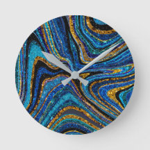 Sparkle Glam Glitter Marble Art azul