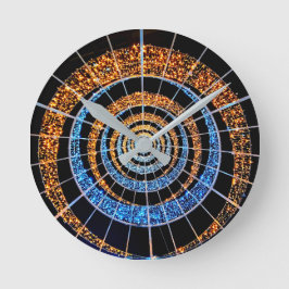 Relógio Redondo Spiral Twinkle Lights Round Wall Clock