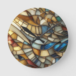 Relógio Redondo Stained Glass Waves