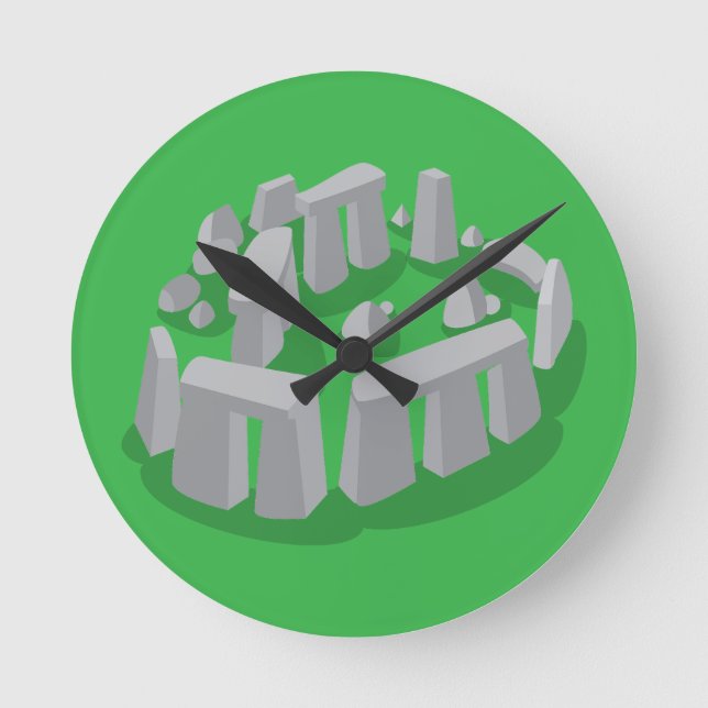 Relógio Redondo Stonehenge of England (Frente)