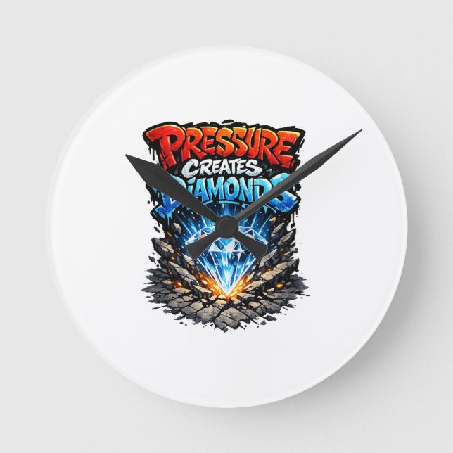 Relógio Redondo Streetwear Motivation Graphic (Frente)