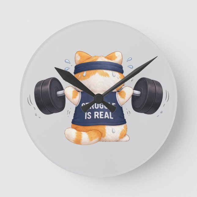 Relógio Redondo Struggle is Real (Frente)