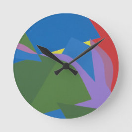 Relógio Redondo Subdued Abstract Composition Round Clock