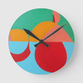 Relógio Redondo Subtle Clef Geometric Round Clock