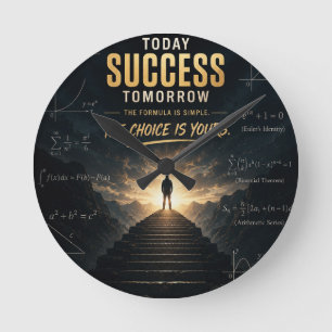 Relógio Redondo Sucesso Hoje Motivação Matemática Amanhã Sala de A