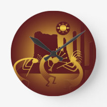 Sudoeste Kokopelli na Borgonha e Dourado