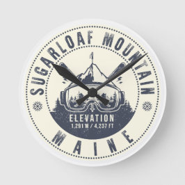 Relógio Redondo Sugarloaf Maine Mountain Ski Souvenir