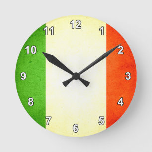 Relógio Redondo Sun beijou a bandeira de Italia