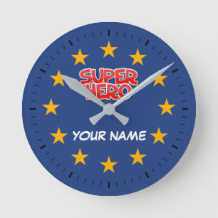 Relógio Redondo Super-herói personalizável