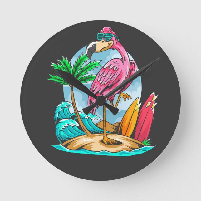 Relógio Redondo Surf Like a Mingo! Acrylic Wall Clock (Frente)