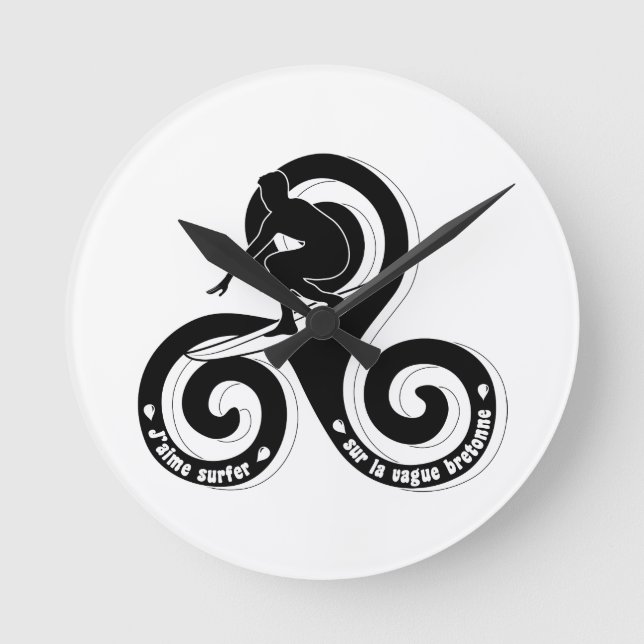 Relógio Redondo Surfer sur la vague breton (versão homme) (Frente)