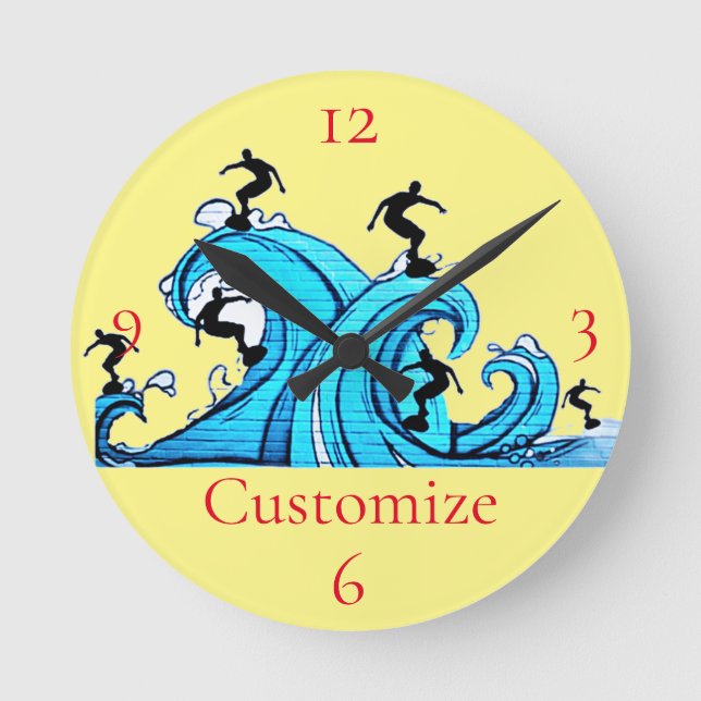 Relógio Redondo Surge em todos os lugares Thunder_Cove (Frente)