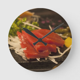Relógio Redondo Sushi Atum Atum Festa Hora Comida Peixe
