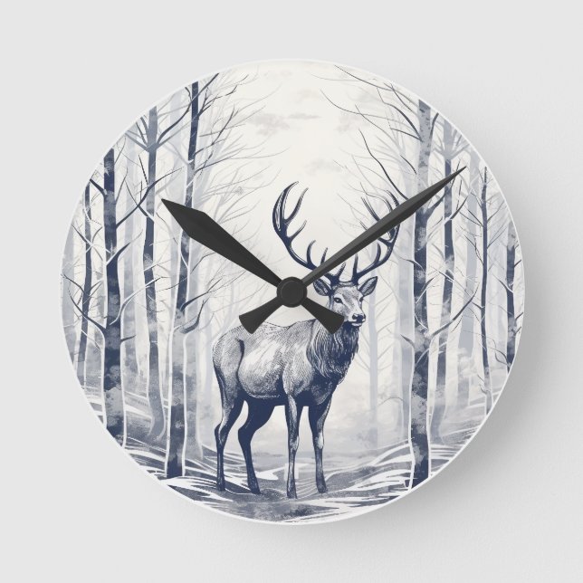 Relógio Redondo Sussuros da Floresta (Frente)