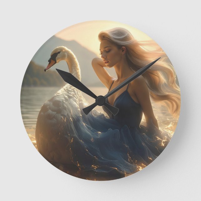 RELÓGIO REDONDO SWAN LAKE - BALLET & DANCE -  (Frente)