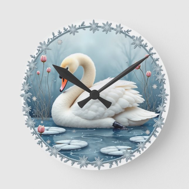 Relógio Redondo Swan Serenity Wall Clock (Frente)