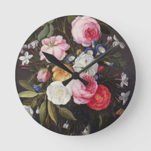 Relógio Redondo T32512 Vida Estática das Flores num Vaso, 1661 (ve