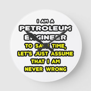 Relógio Redondo T-Shirts e presentes Engenheiros de petróleo da F