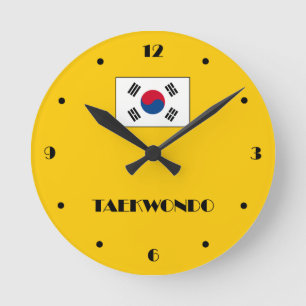 Relógio Redondo Taekwondo Wall Clock