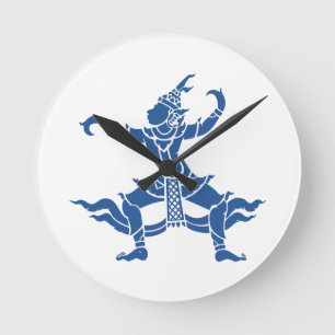 Relógio Redondo ⚠ tailandês do sinal de Tailândia do ⚠ do