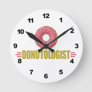 Relógio Redondo Tampa de Rosquinha de aspersor engraçada