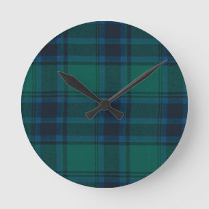 Relógio Redondo Tartan Acrylic Wall Clock