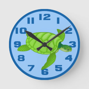 Relógio Redondo Tartaruga marinha