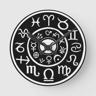 Relógio Redondo Taurus o Bull Celestial Zodiac