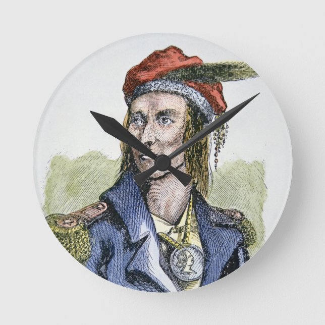 Relógio Redondo Tecumseh (1768-1813) (gravação colorida) (Frente)