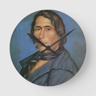 Relógio Redondo Tecumseh (1768-1813) (óleo em canvas)
