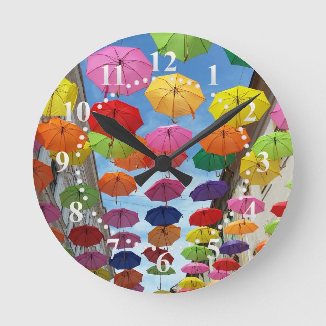 Relógio Redondo Telhado de guarda-chuvas (Frente)