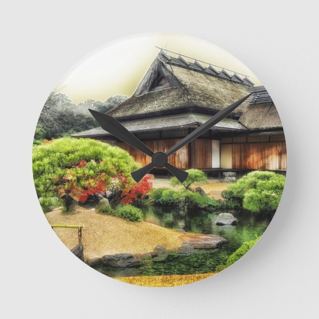 Relógio Redondo Templo Okayama (Frente)