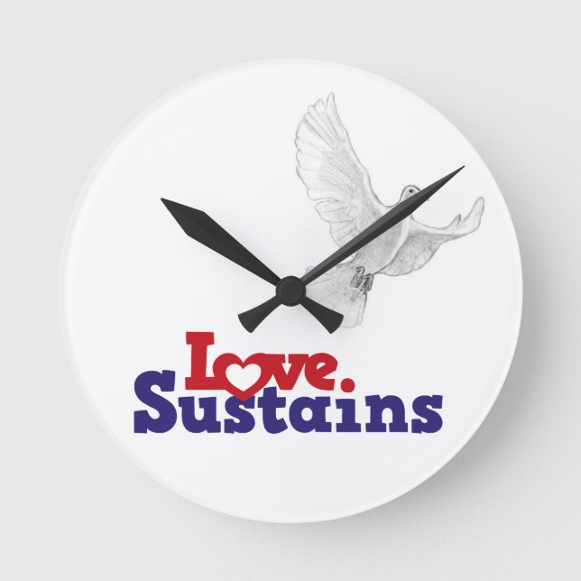 Relógio Redondo Tempo da Porta do Love - Vermelho Profundo (Frente)