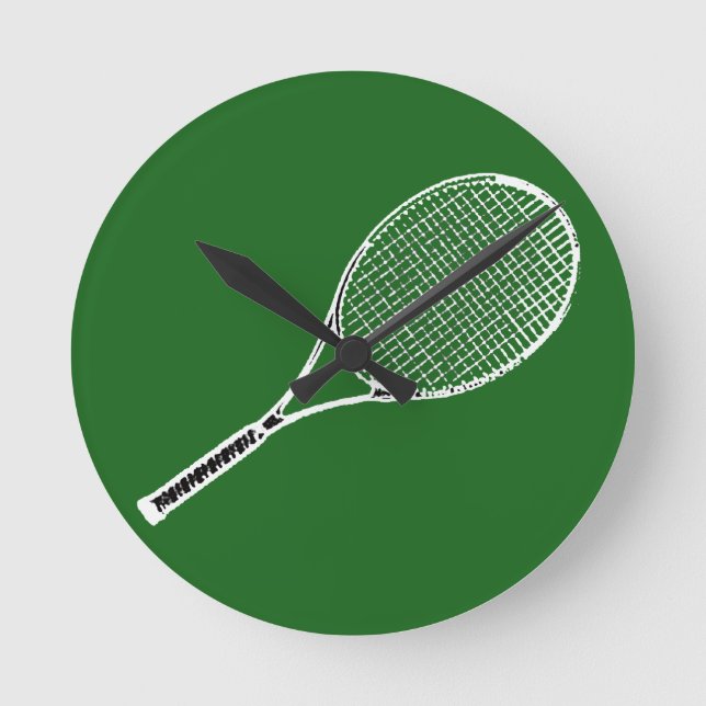Relógio Redondo tênis racquet (Frente)
