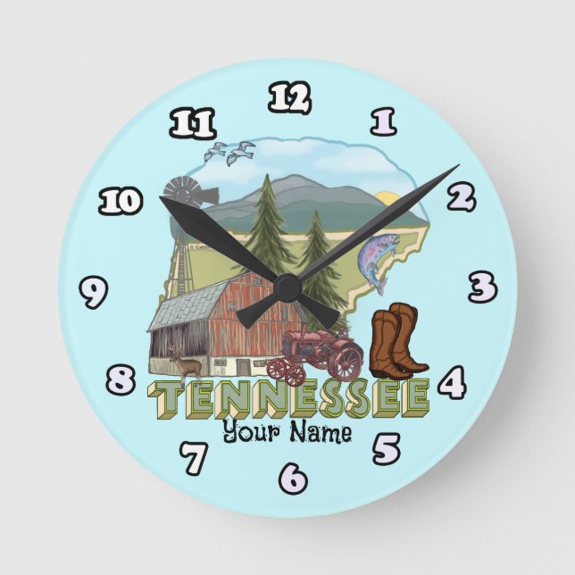 Relógio Redondo Tennessee (Frente)