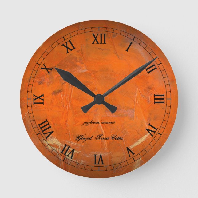 Relógio Redondo Terra Cotta Wallclock Glazed (Frente)