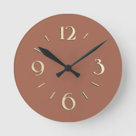 Relógio Redondo Terracotta Wall Clock