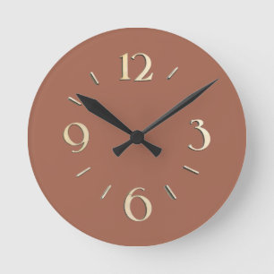 Relógio Redondo Terracotta Wall Clock