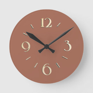 Relógio Redondo Terracotta Wall Clock