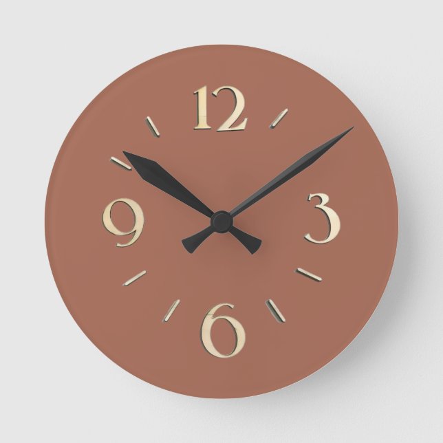 Relógio Redondo Terracotta Wall Clock (Frente)