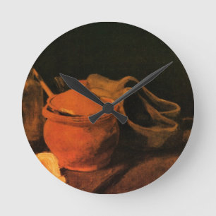 Relógio Redondo Terrenos, garrafas e blogues por Vincent van Gogh