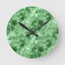 Relógio Redondo Textura verde escura amassada