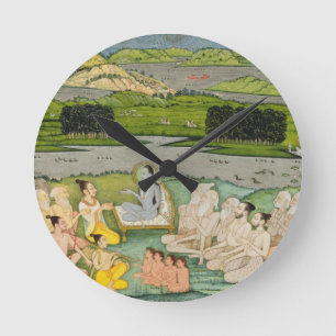 Relógio Redondo The sage Shuku Deva addressing King Parikshit & a