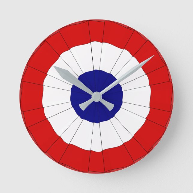 Relógio Redondo The tricolour cockade - roseta (Frente)