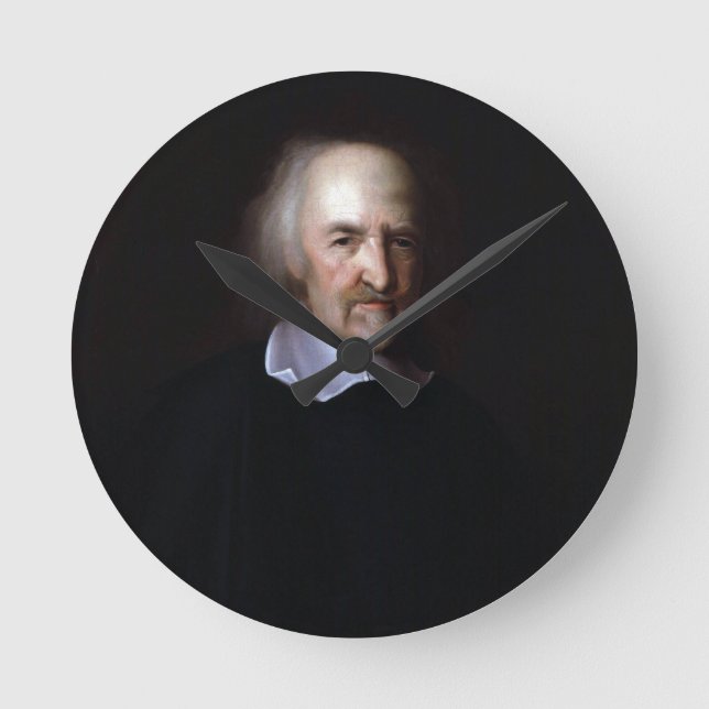 Relógio Redondo Thomas Hobbes por John Michael Wright (Frente)